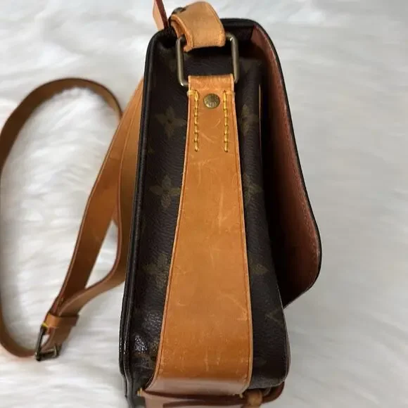 AUTHENTIC LOUIS VUITTON CARTOUCHIERE MM SHOULDER CROSSBODY BAG MONOGRAM 8904SL - Picture 9 of 14